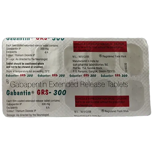 gabantin grs 300 tablet 10's